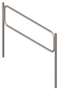 Bariera chodnikowa U-12a olsztyńska | do wkopania, wbetonowania, biało-czerwona